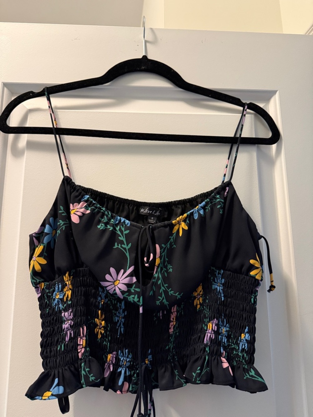 New for love and lemons Floral Smocked Cami Top